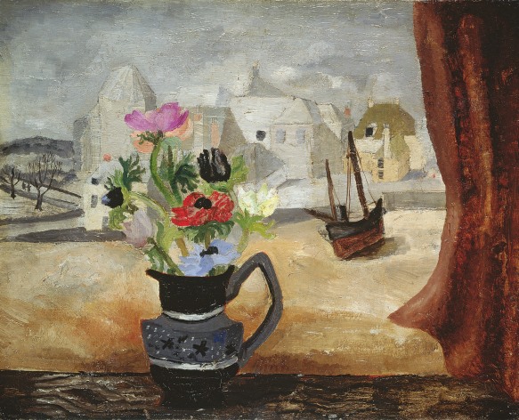 Christopher Wood, Anemones in a Cornish Window, 1930, Oil on canvas, 40.6 x 48.2 cm, © Leeds Museums and Galleries (Leeds Art Gallery) / The Bridgeman Art Library