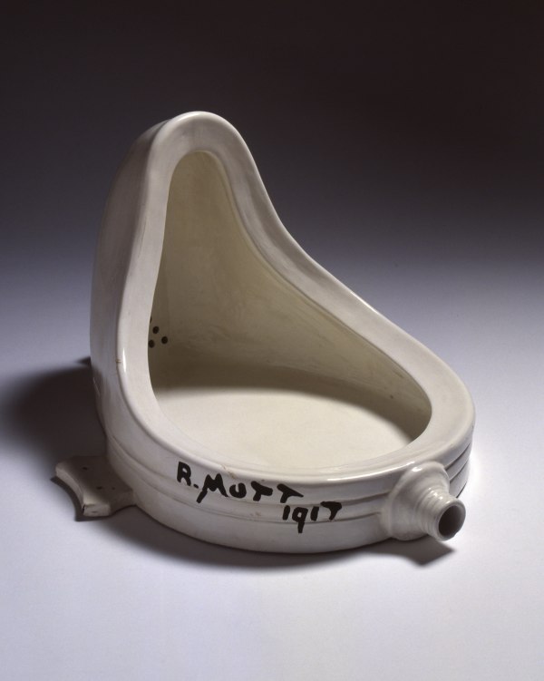 Fountain (1917 - replica 1964) by Marcel Duchamp. Rome, National Gallery of Modern and Contemporary Art. Photograph © Schiavinotto Giuseppe/© Succession Marcel Duchamp/ADAGP, Paris and DACS, London 2017