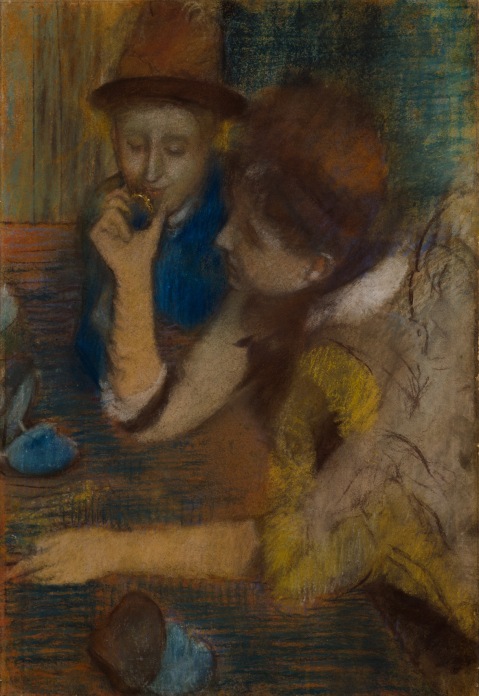At the Jewellers(1887) by Hilaire-Germain-Edgar Degas. Pastel on paper © CSG CIC Glasgow Museums Collection