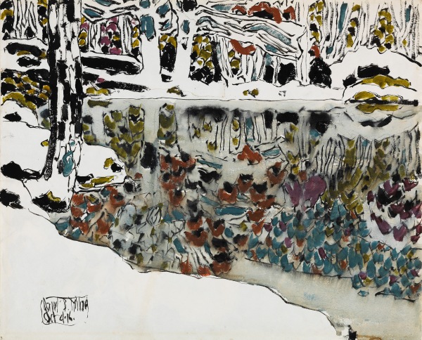 Bishop's Pond (Reflections) by David Milne (1916) National Gallery of Canada, Ottawa © The Estate of David Milne