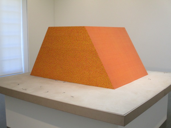 The Mastaba by Christo (1979) Enamel paint, wood, sand and cardboard